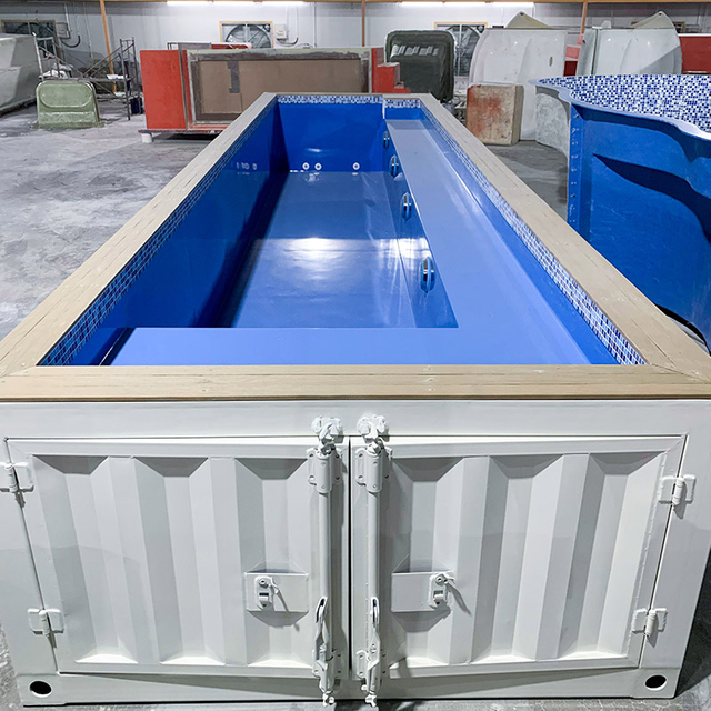 27.89ft×6.89ft×3.94ft White Container Pool