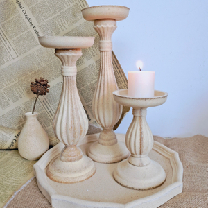 Vintage wooden candle stand