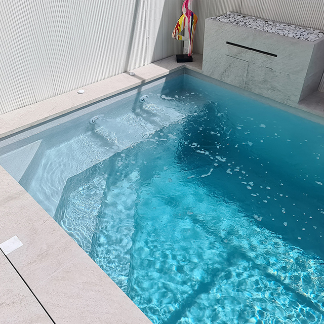 Home integrated SPA square Fiberglass bubble pool