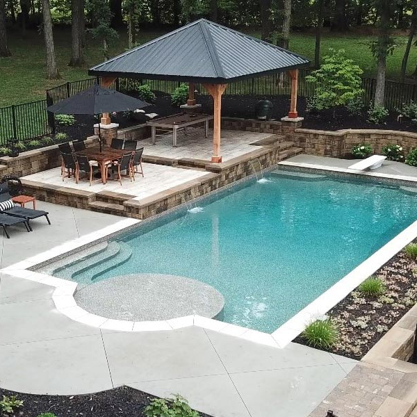 Fiberglass Pool Shells 14ft x 7.4ft x 4.6ft-In-Ground