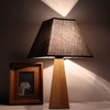 Solid wood bedside lamp
