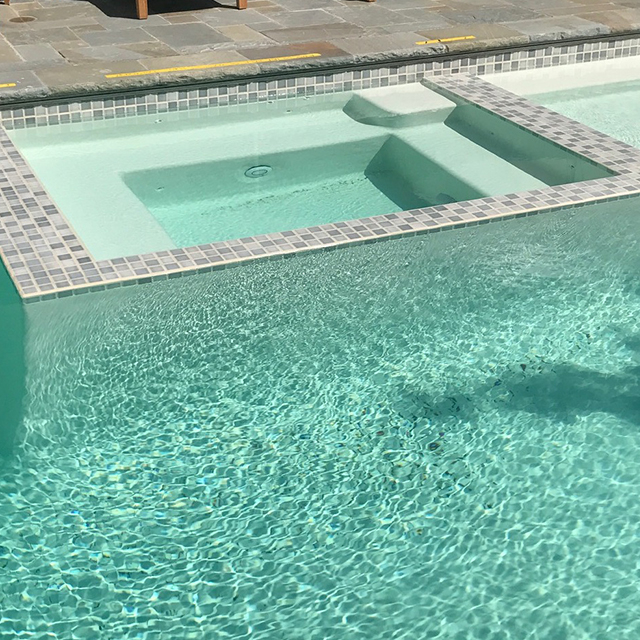 Glass steel square massage and relaxation bath