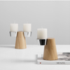 Simple modern metal solid wood creative candlestick