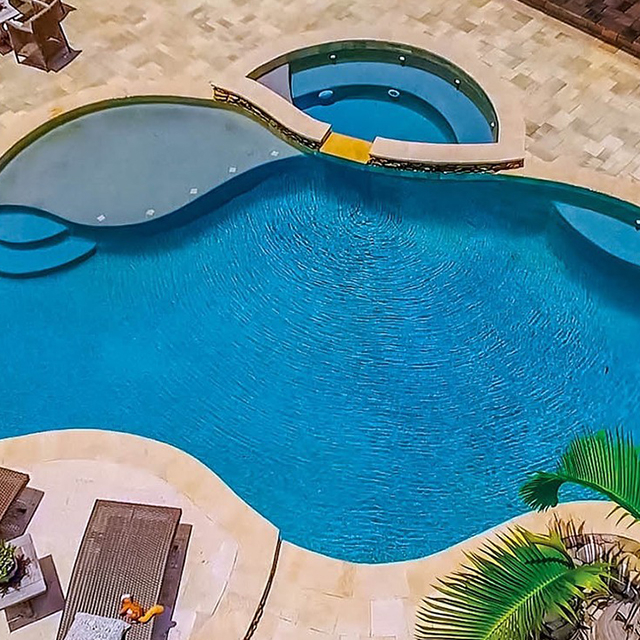  Fiberglass pool irregular shape can be customized color