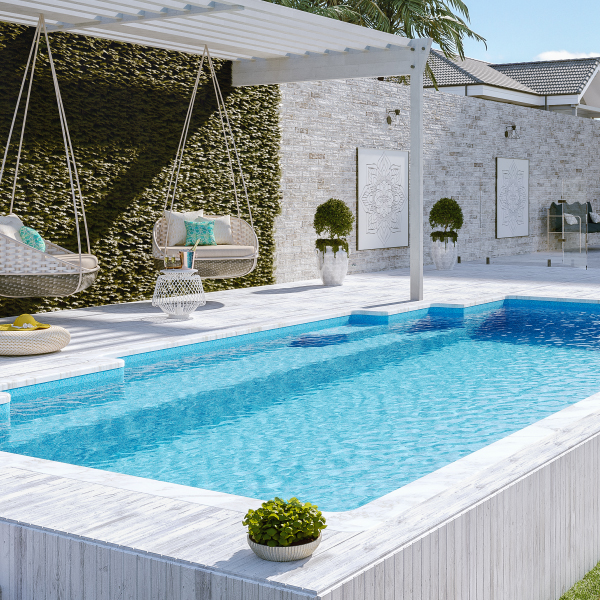 Container Pool 18.04 FT × 7.22 FT × 4.92 FT - Semiin-Ground