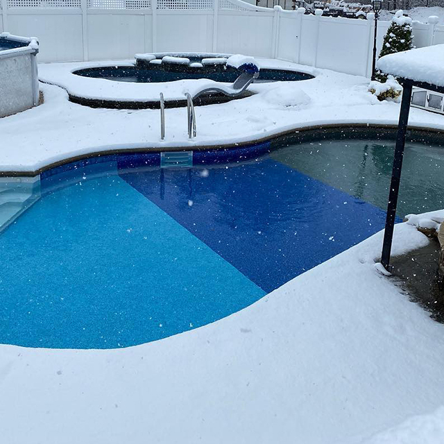 Irregular cashew glass steel pool