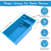 Fiberglass Pool Shells for Inground Pools | Fast Installation, Saltwater & Weather Resistant Rectangular (14.1' x 7.38' x 4.59')