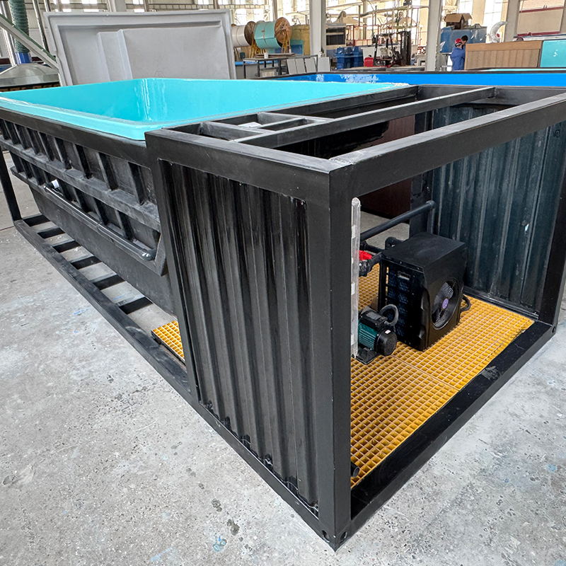 18.09ft×7.29ft×4.72ft Black Container Pool