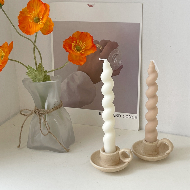 Ins vegan ceramic candle holder