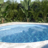 Relax with the round spa Fiberglass pool