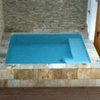 Private massage square glass steel pool