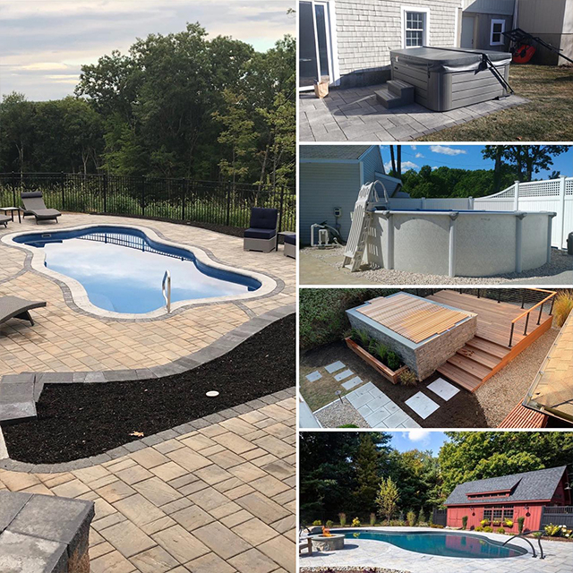 Irregular shaped swimming pool