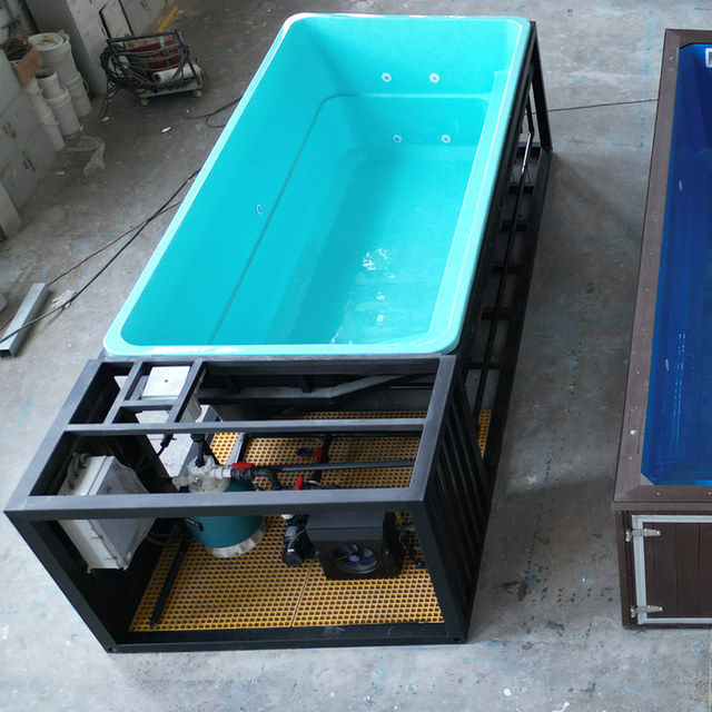 18.09ft×7.29ft×4.72ft Black Container Pool
