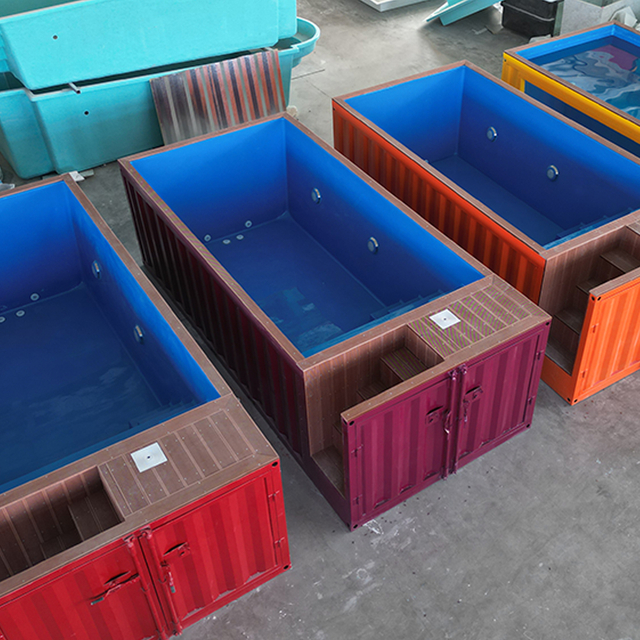 Colorful Shipping Container Pool Now Available! 16.73 Ft × 7.38 Ft × 5.25 Ft (5.1m × 2.25m × 1.6m) Transform Any Backyard Into A Private Water Paradise!