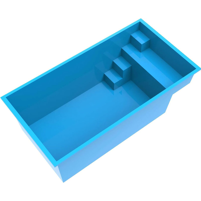 Fiberglass Pool Shells for Inground Pools | Fast Installation, Saltwater & Weather Resistant Rectangular (14.1' x 7.38' x 4.59')