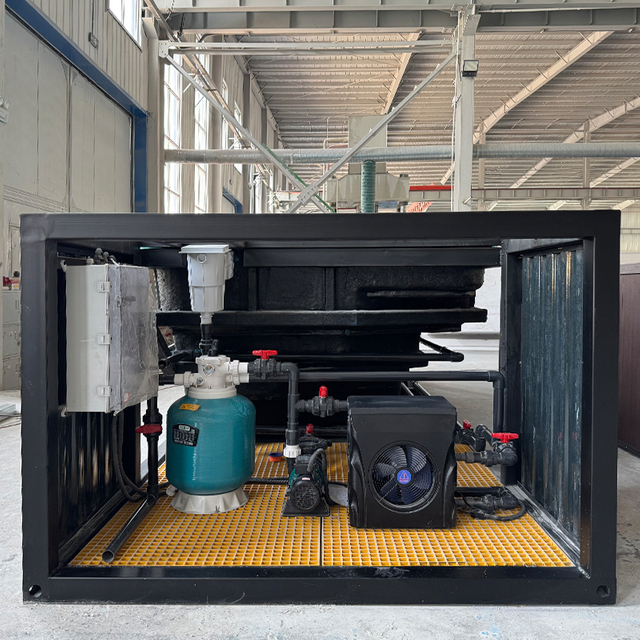 18.09ft×7.29ft×4.72ft Black Container Pool