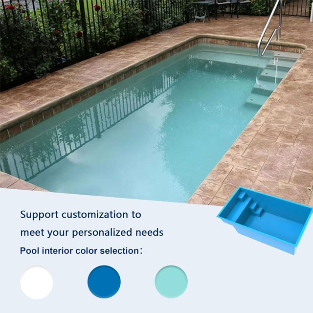 Fiberglass Pool Shells 14ft x 7.4ft x 4.6ft