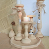 Vintage wooden candle stand