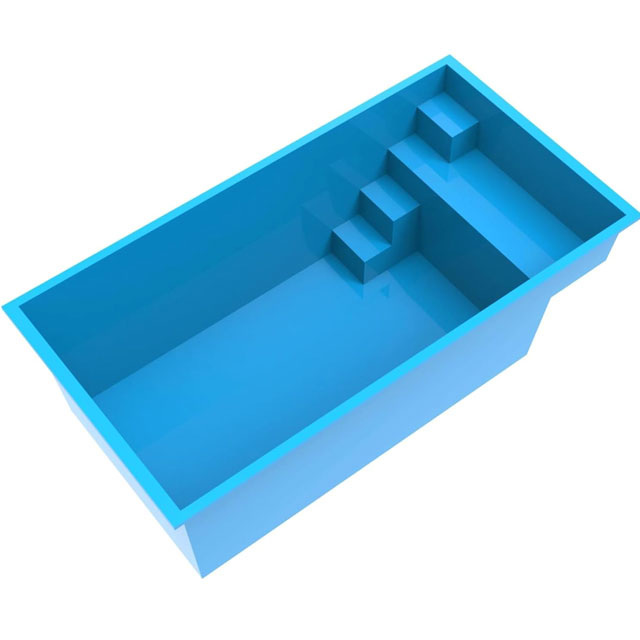 Fiberglass Pool Shells 14ft x 7.4ft x 4.6ft