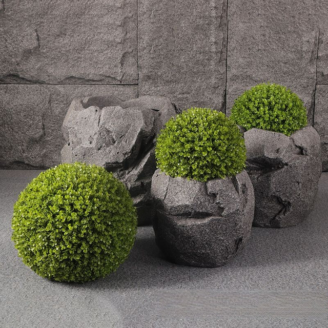 Simple European Round Ball Flower Bowl Outdoor