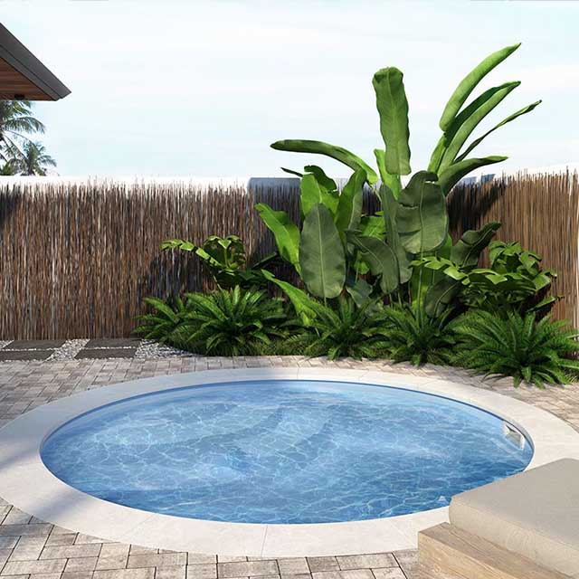 Glass steel circular massage popular pool